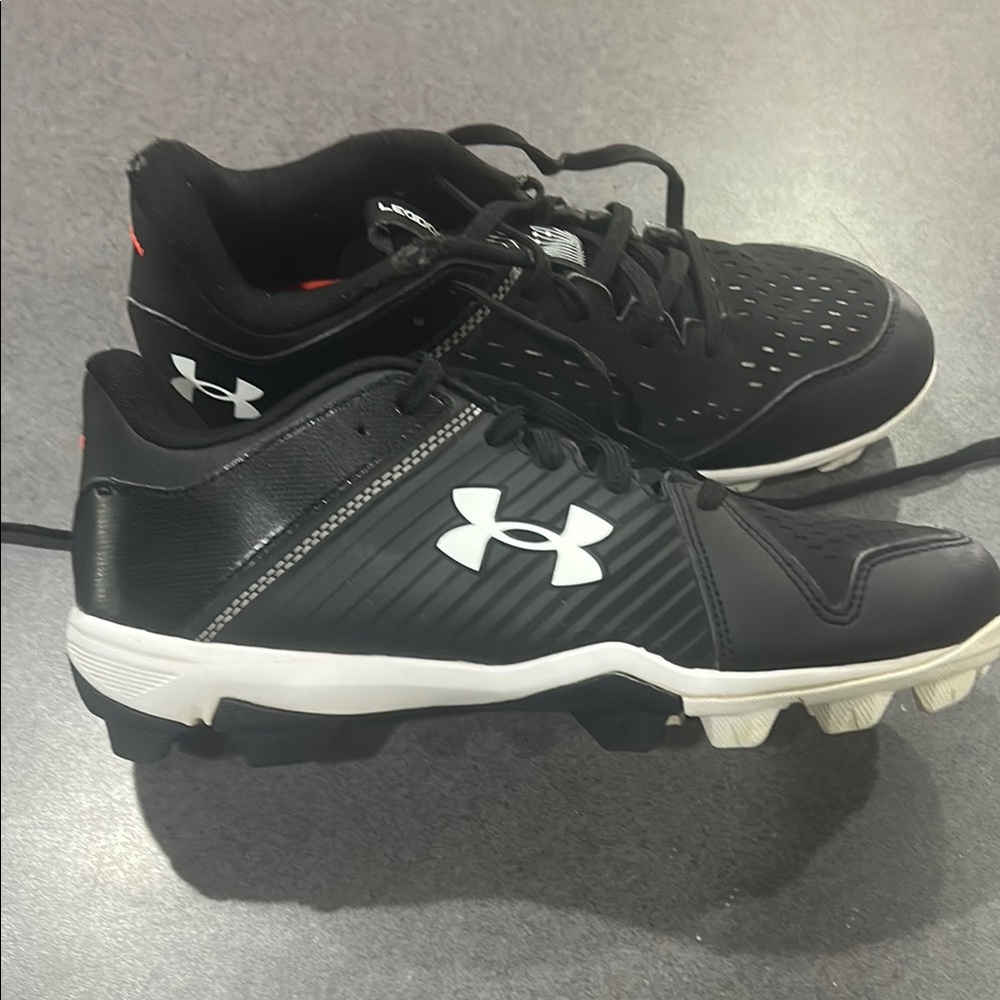 Under Armour Black and White Cleats